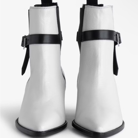 Zadig and Voltaire‎ Tyler Cecilia Vintage White Patent Leather boot size 6 - Picture 3 of 12